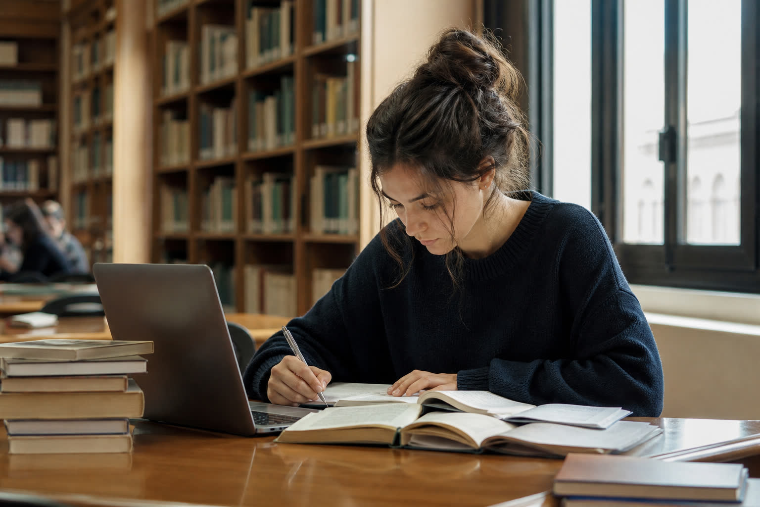 Studente Unitalent al lavoro su un percorso di laurea online